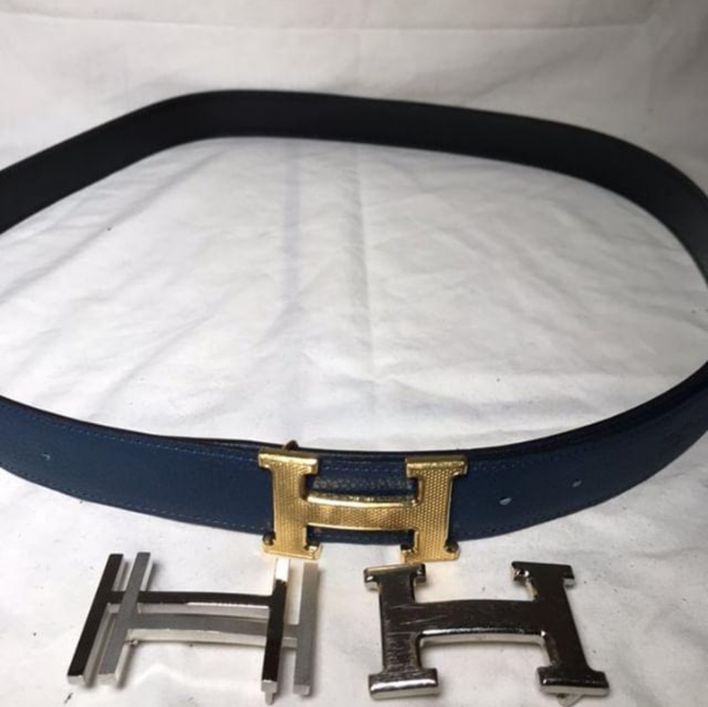 Reversible Hermes Belt with 3 Hermes Buckles